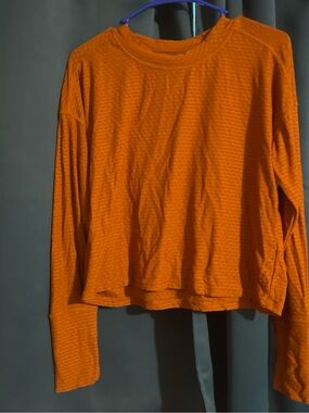 CALIA by Carrie Underwood Long-Sleeve Crewneck Top in Orange